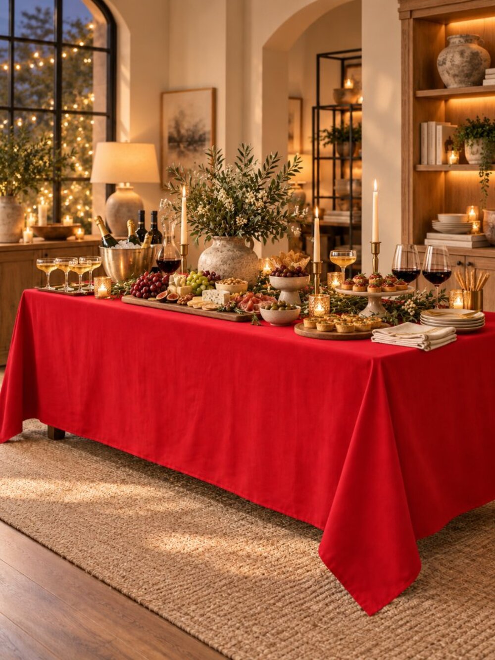 ⭐️$20 - HOLIDAY GIFT TABLE COVERING | RED | CHRISTMAS BAZAAR | NEW | 5 AVAILABLE